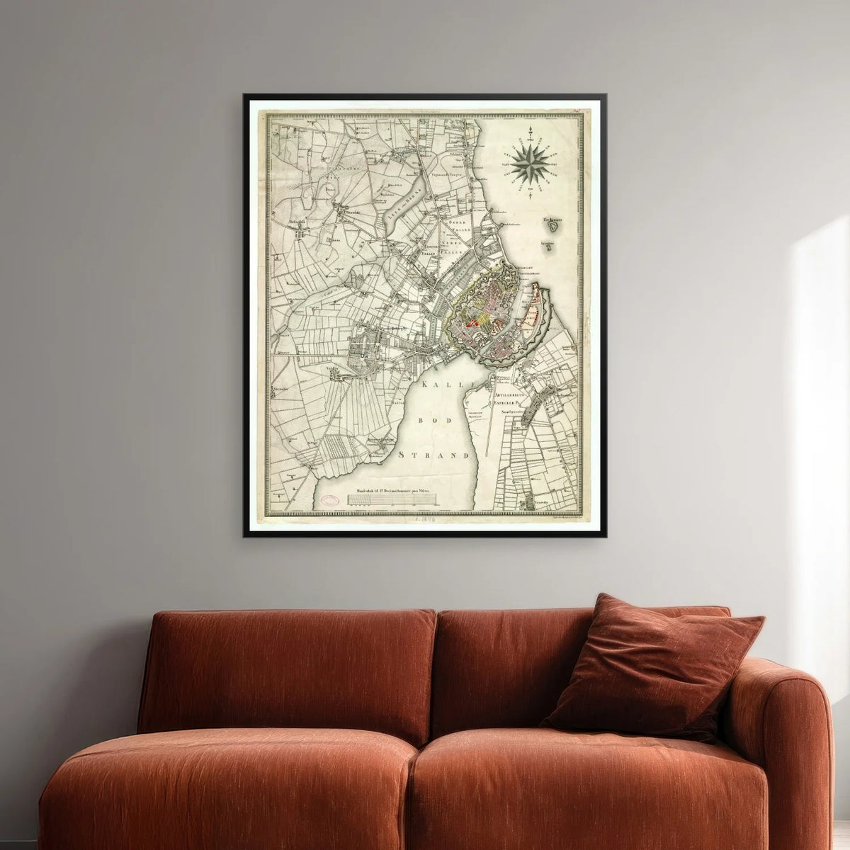Kort over København 1846 - 55×67 cm – billede 2