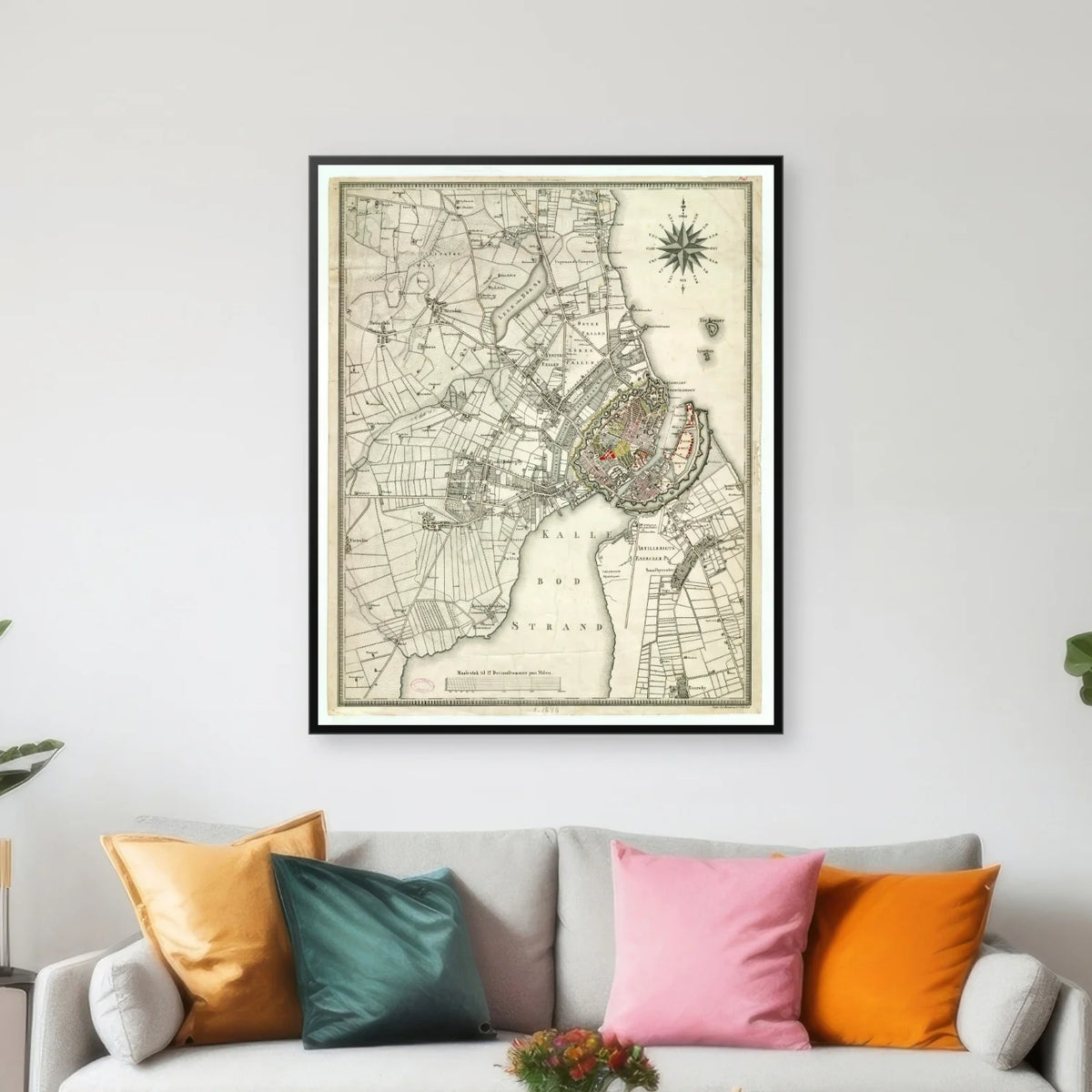 Kort over København 1846 - 55×67 cm – billede 3