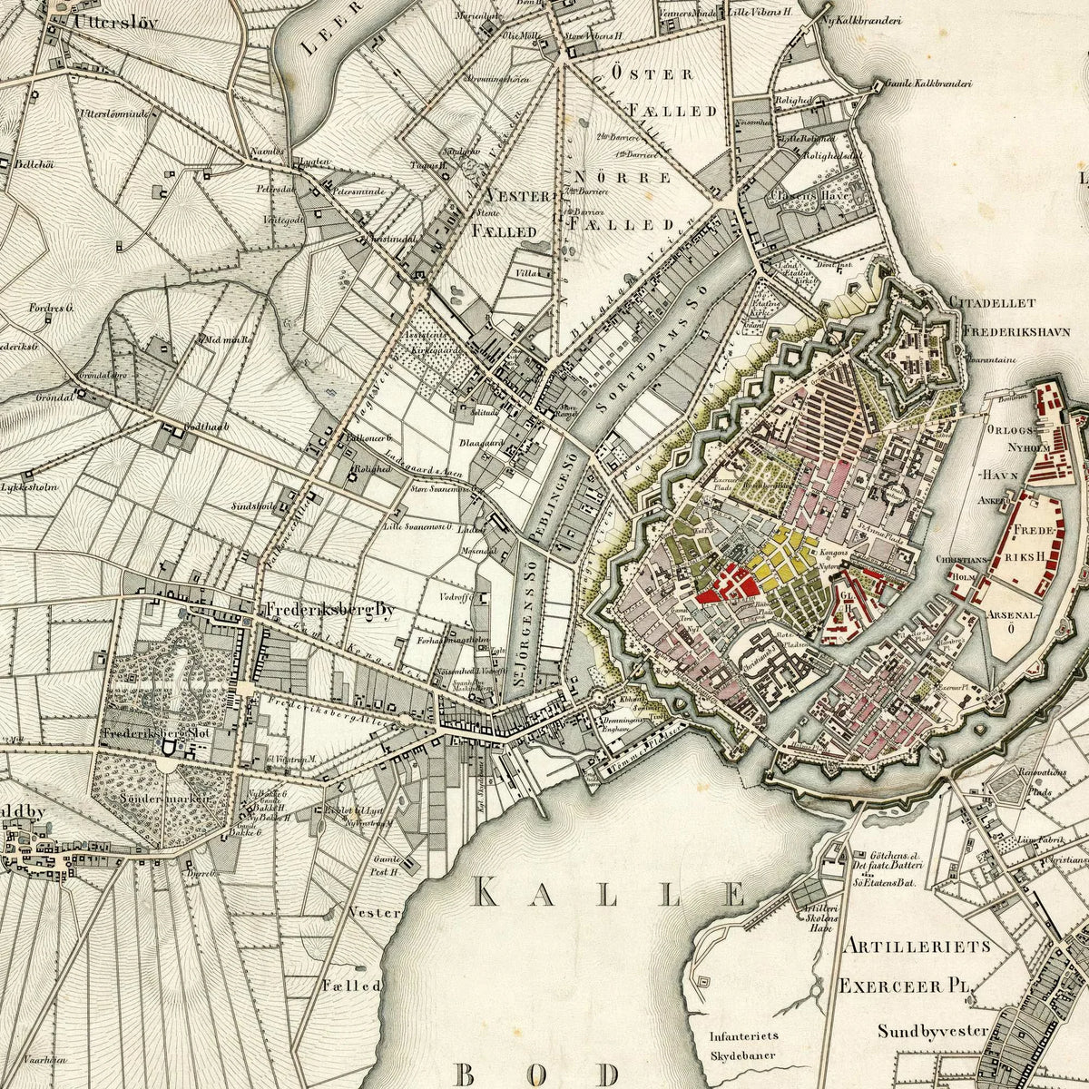 Kort over København 1846 - 55×67 cm – billede 4
