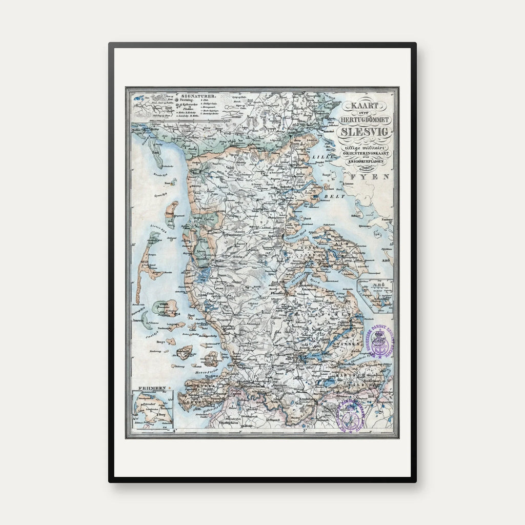 Hertugdømmet Slesvig 1850 - Militærkort – billede 1