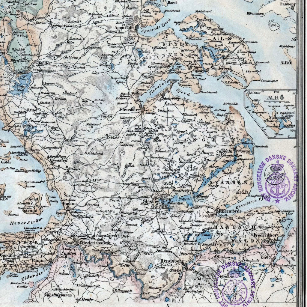 Hertugdømmet Slesvig 1850 - Militærkort – billede 4