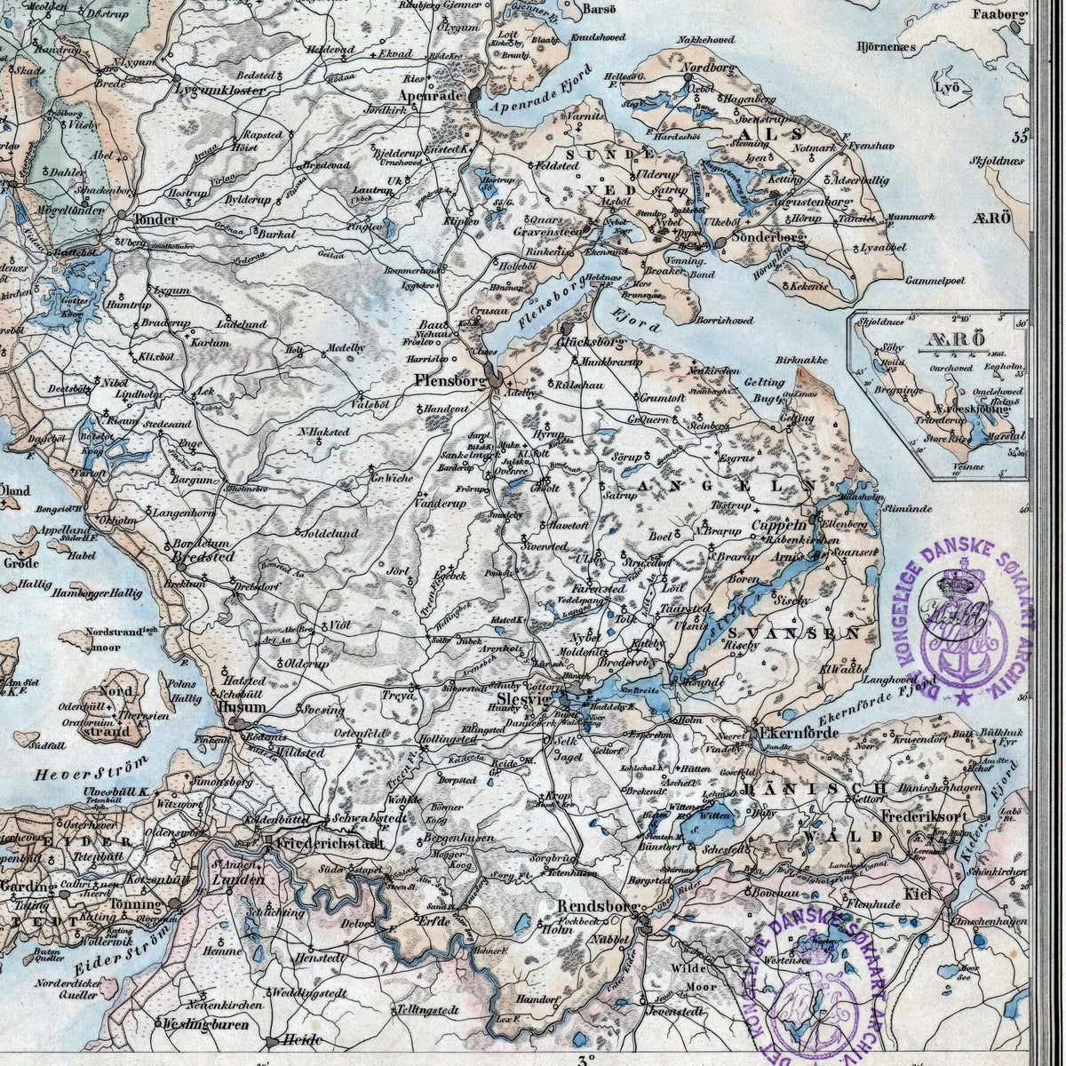 Hertugdømmet Slesvig 1850 - Militærkort – billede 4