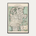 Krigsoperationer i Nørrejylland 1848-50 - Historisk kort – billede 1
