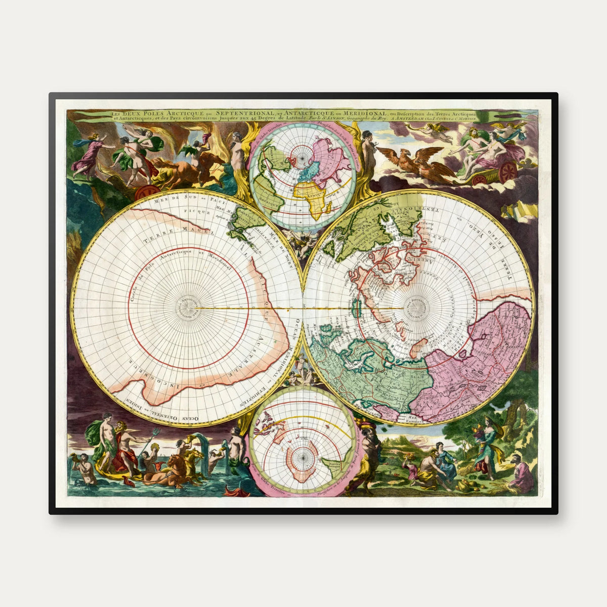 Arktis & Anarktis 1740 - 65×54 cm – billede 1