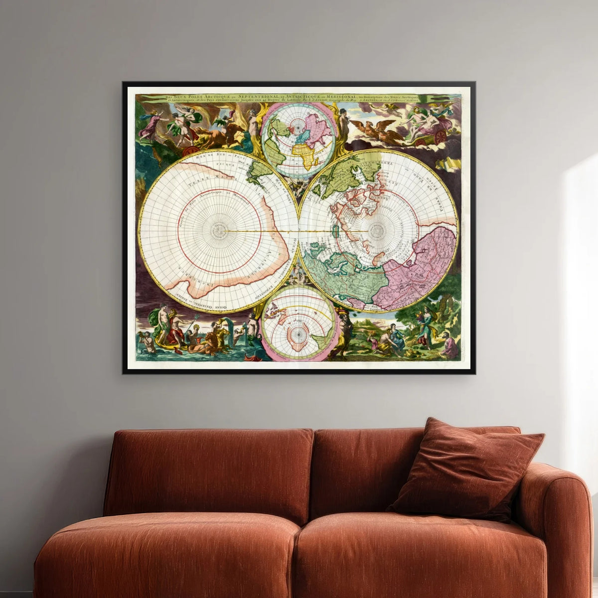 Arktis & Anarktis 1740 - 65×54 cm – billede 2