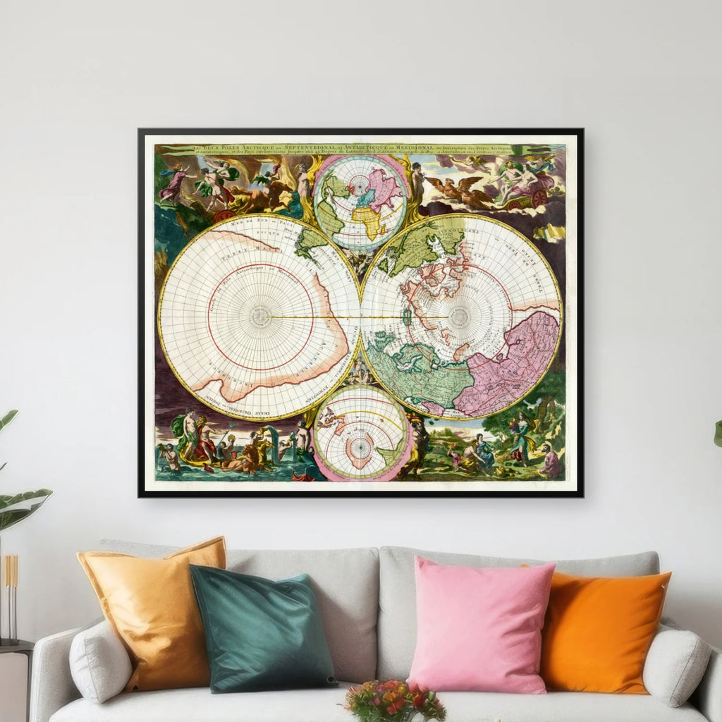 Arktis & Anarktis 1740 - 65×54 cm – billede 3