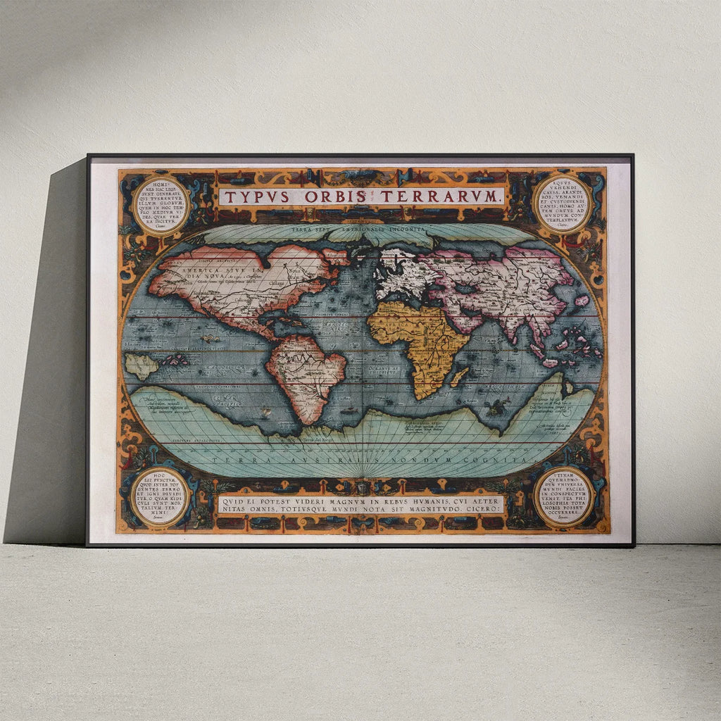 Verdenskort 1595 - Typus Orbis Terrarum – billede 2