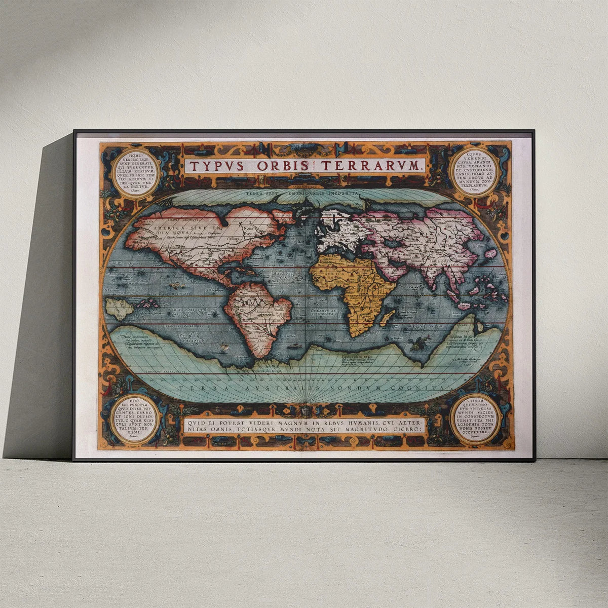 Verdenskort 1595 - Typus Orbis Terrarum – billede 2