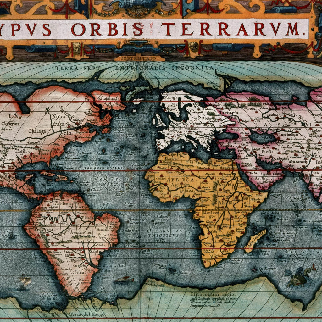 Verdenskort 1595 - Typus Orbis Terrarum – billede 3
