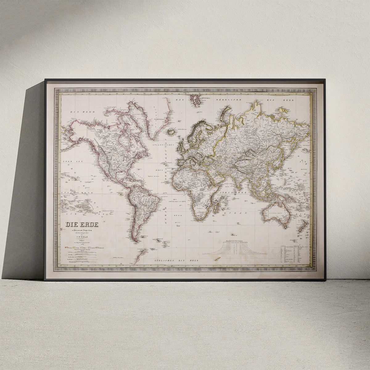 Jorden i Mercator's Projektion 1838 – billede 2