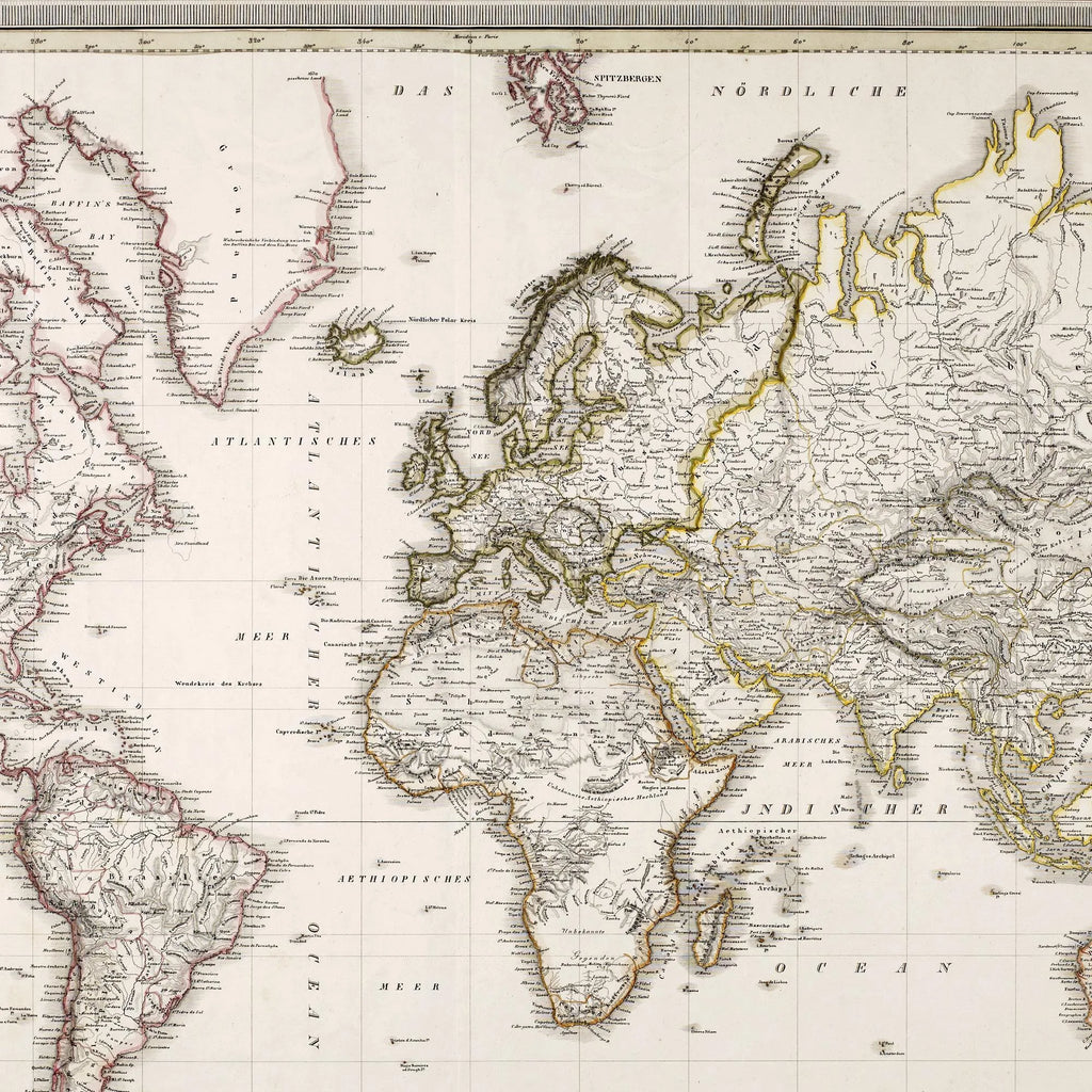Jorden i Mercator's Projektion 1838 – billede 3