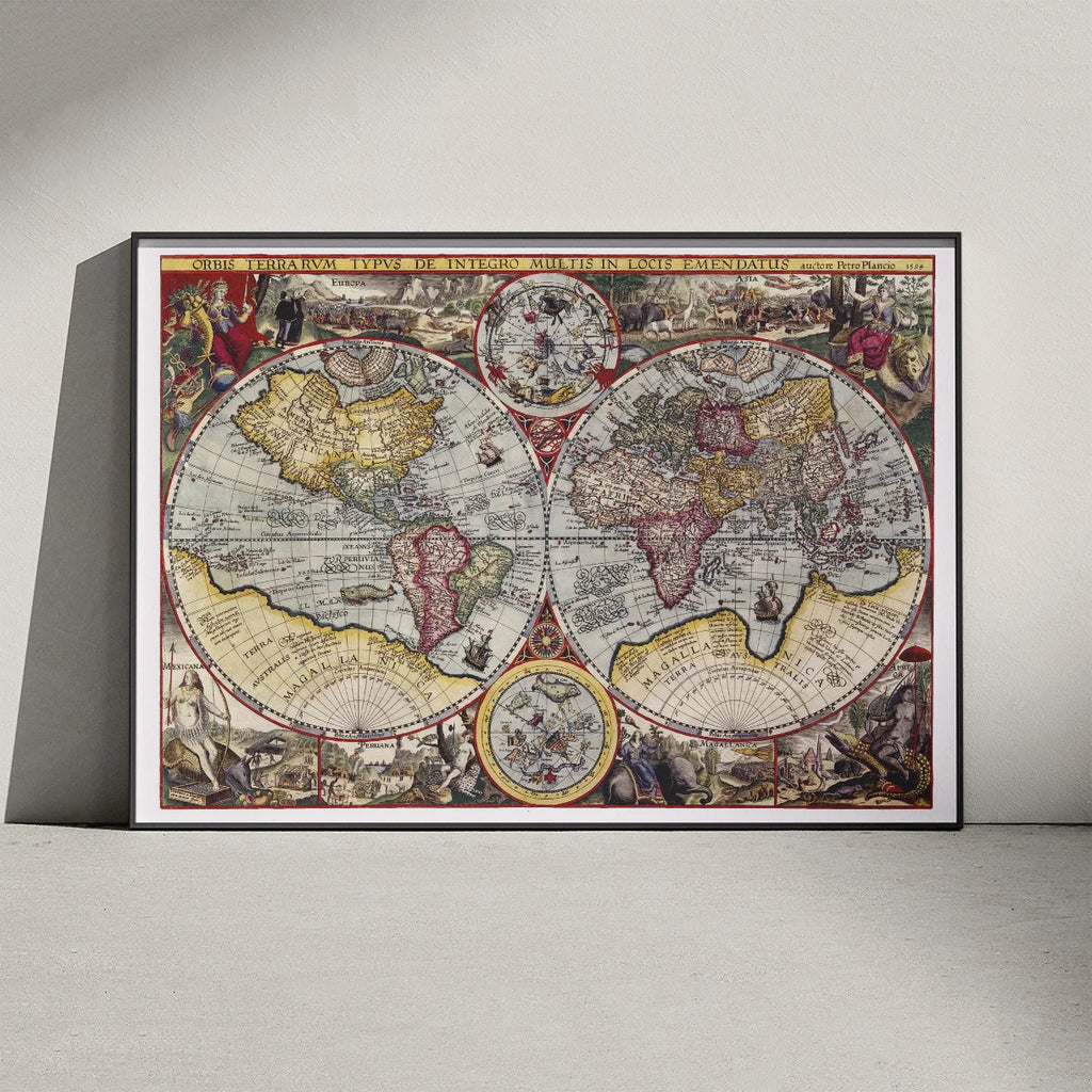 Verdenskort 1594 - Orbis terrarum typus – billede 2