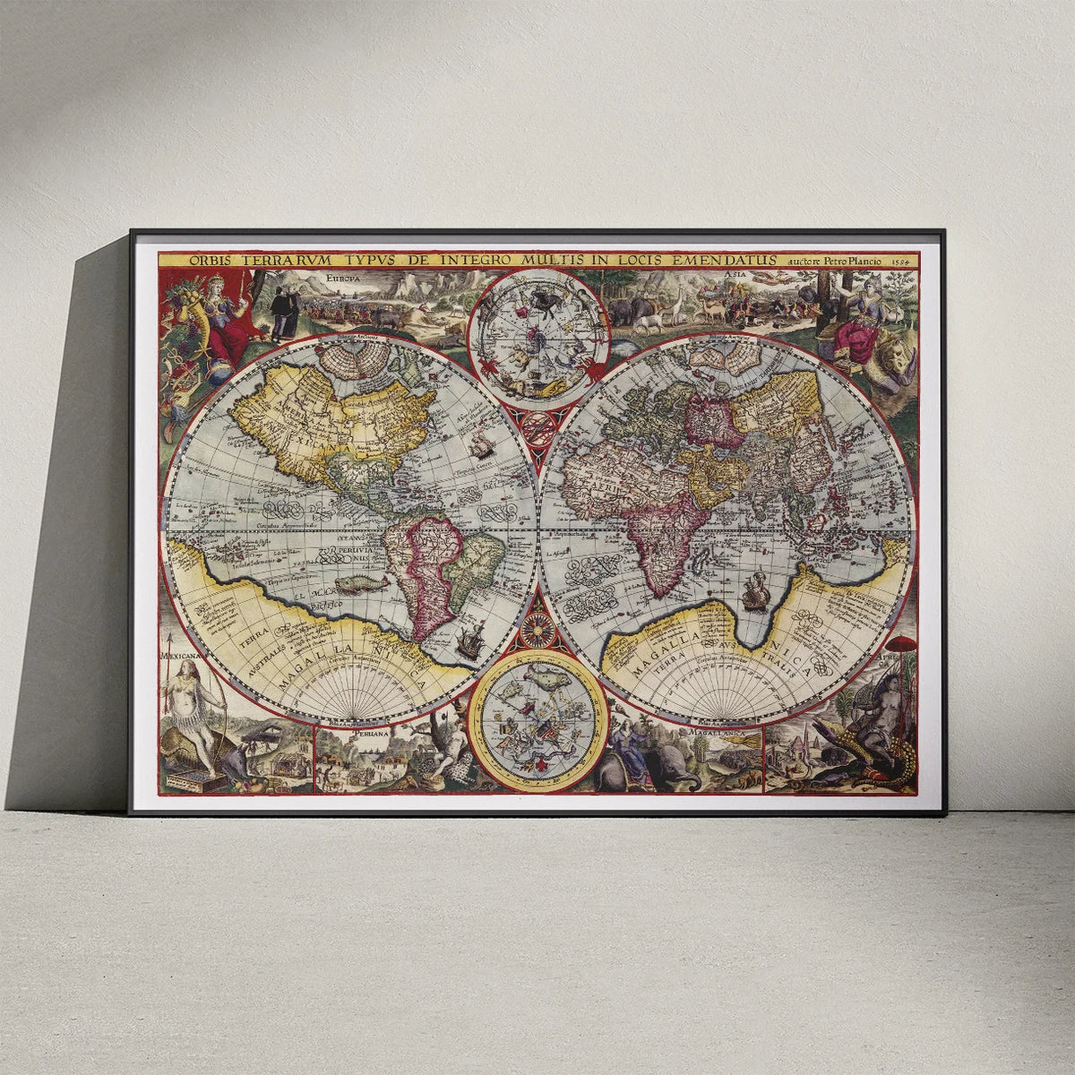 Verdenskort 1594 - Orbis terrarum typus – billede 2