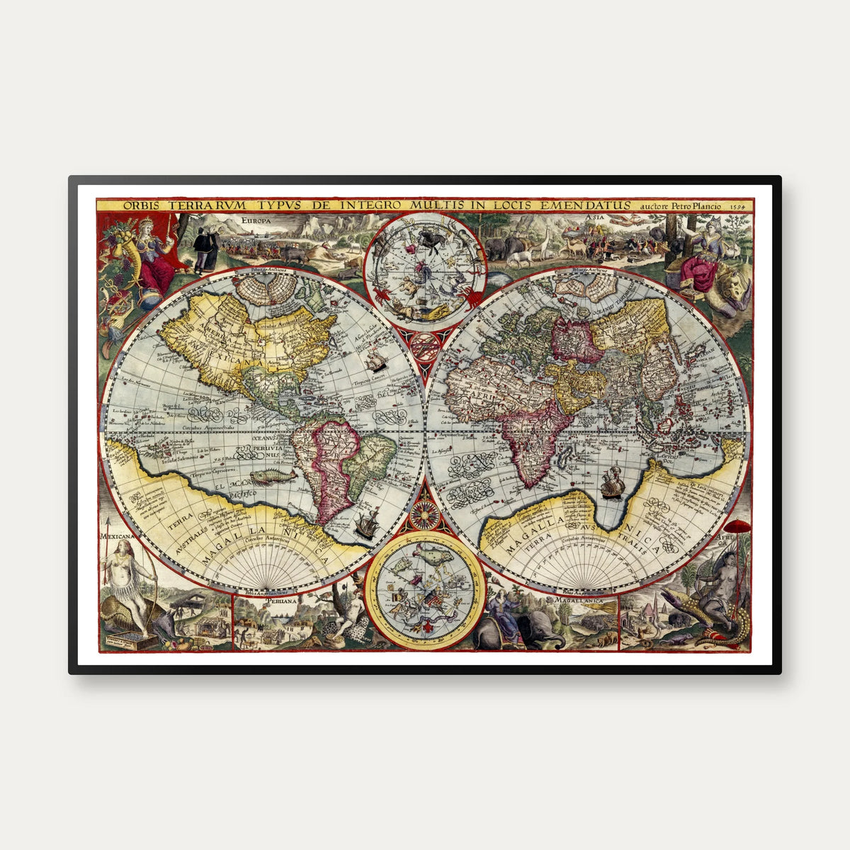 Verdenskort 1594 - Orbis terrarum typus – billede 1