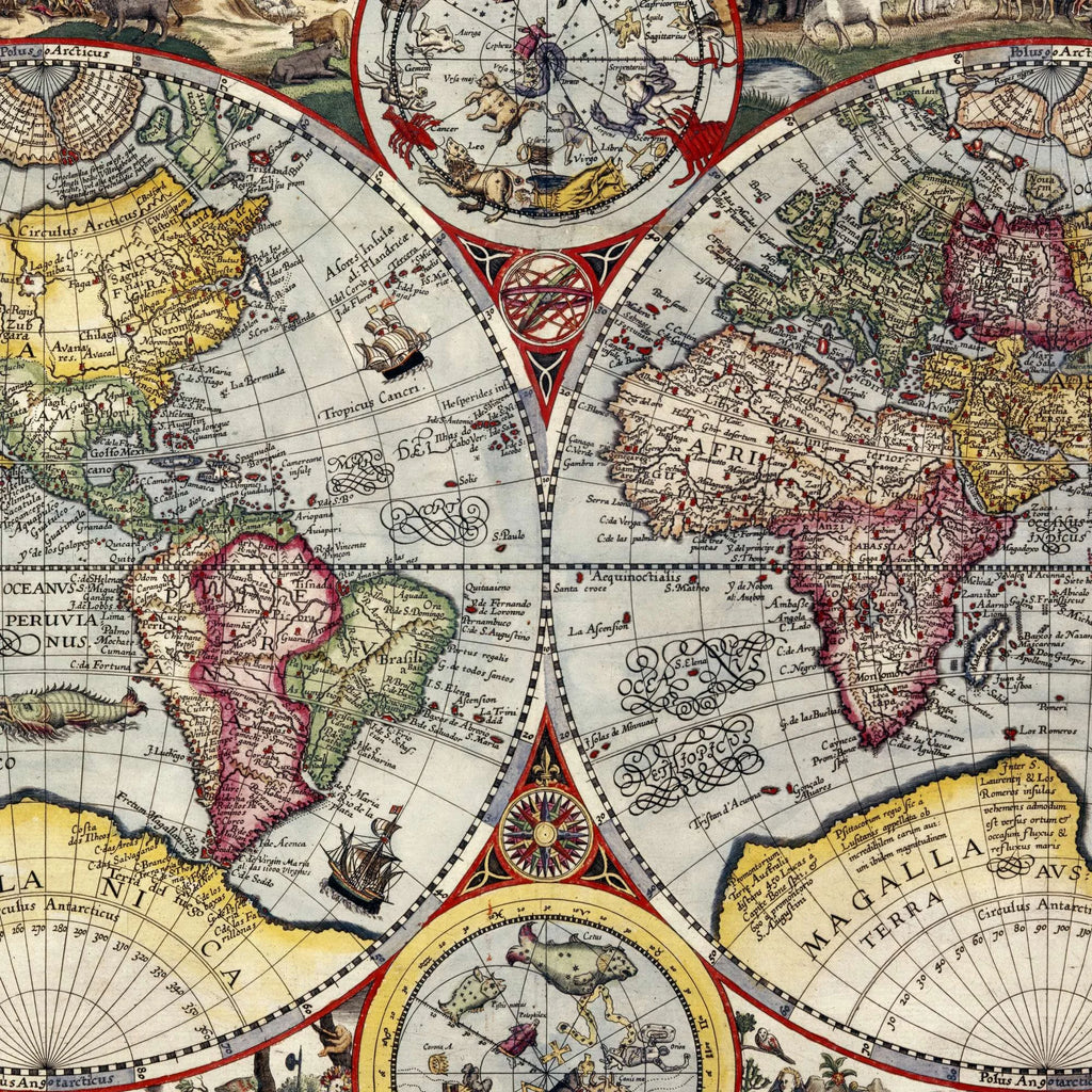 Verdenskort 1594 - Orbis terrarum typus – billede 3