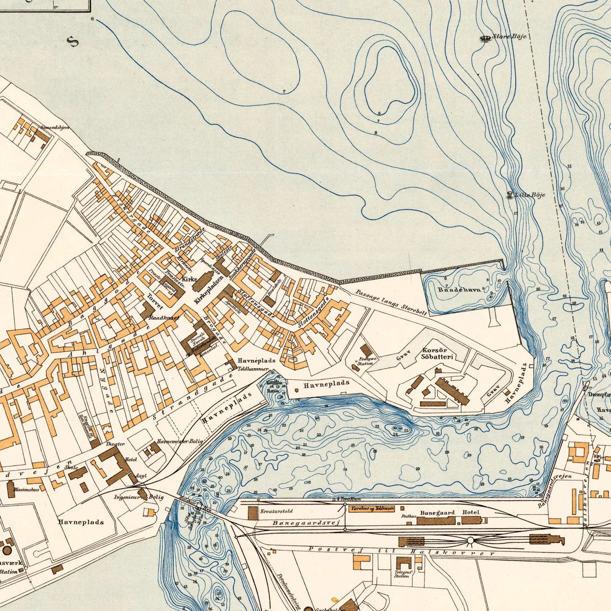Korsør Havn 1893 - Søkort – billede 4