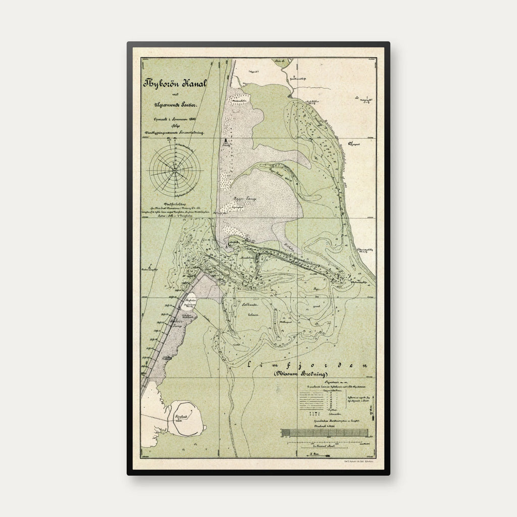 Thyborøn Kanal 1896 - Søkort - 45×74 cm – billede 1