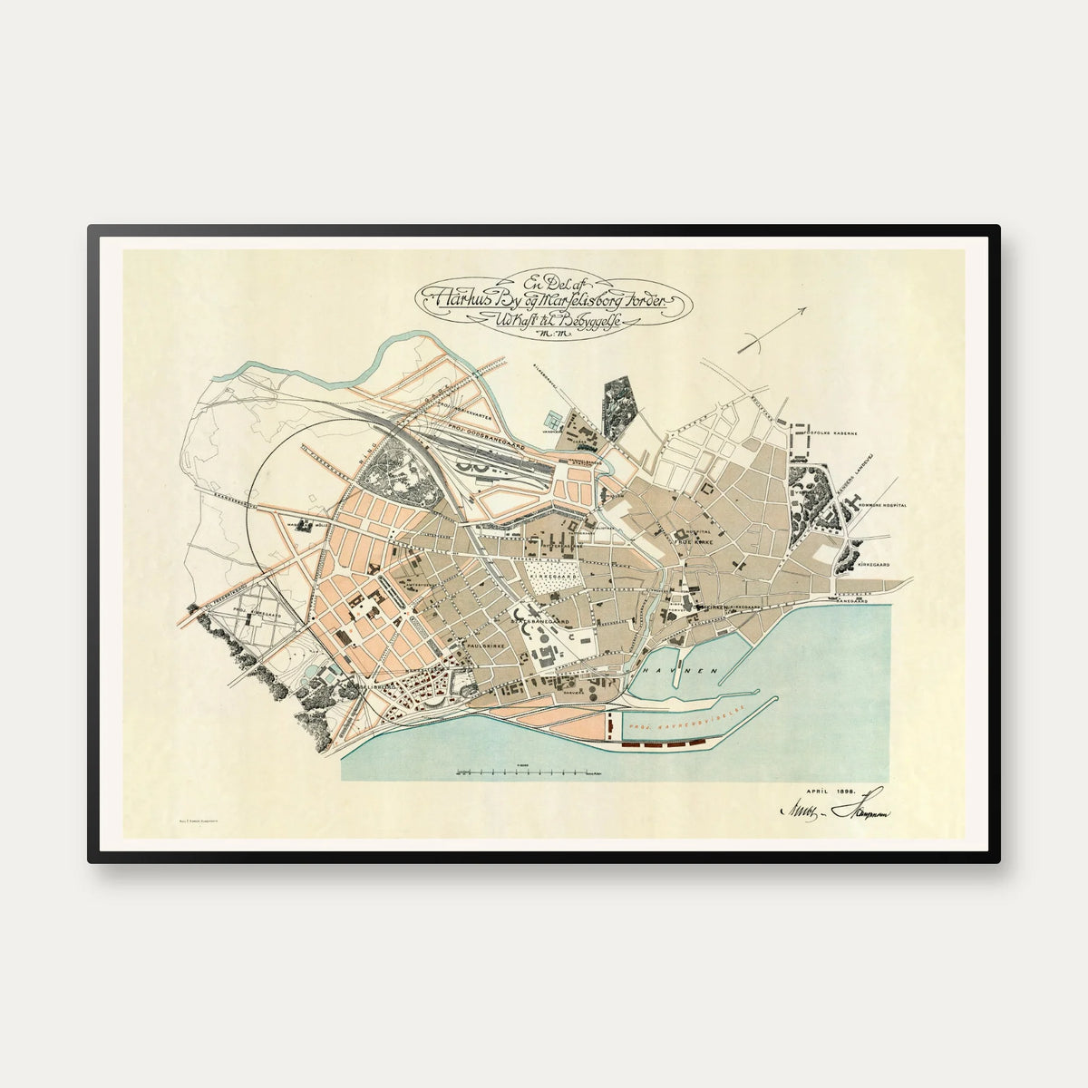 Marselisborg & Aarhus By 1898 - Byplanlægning – billede 1