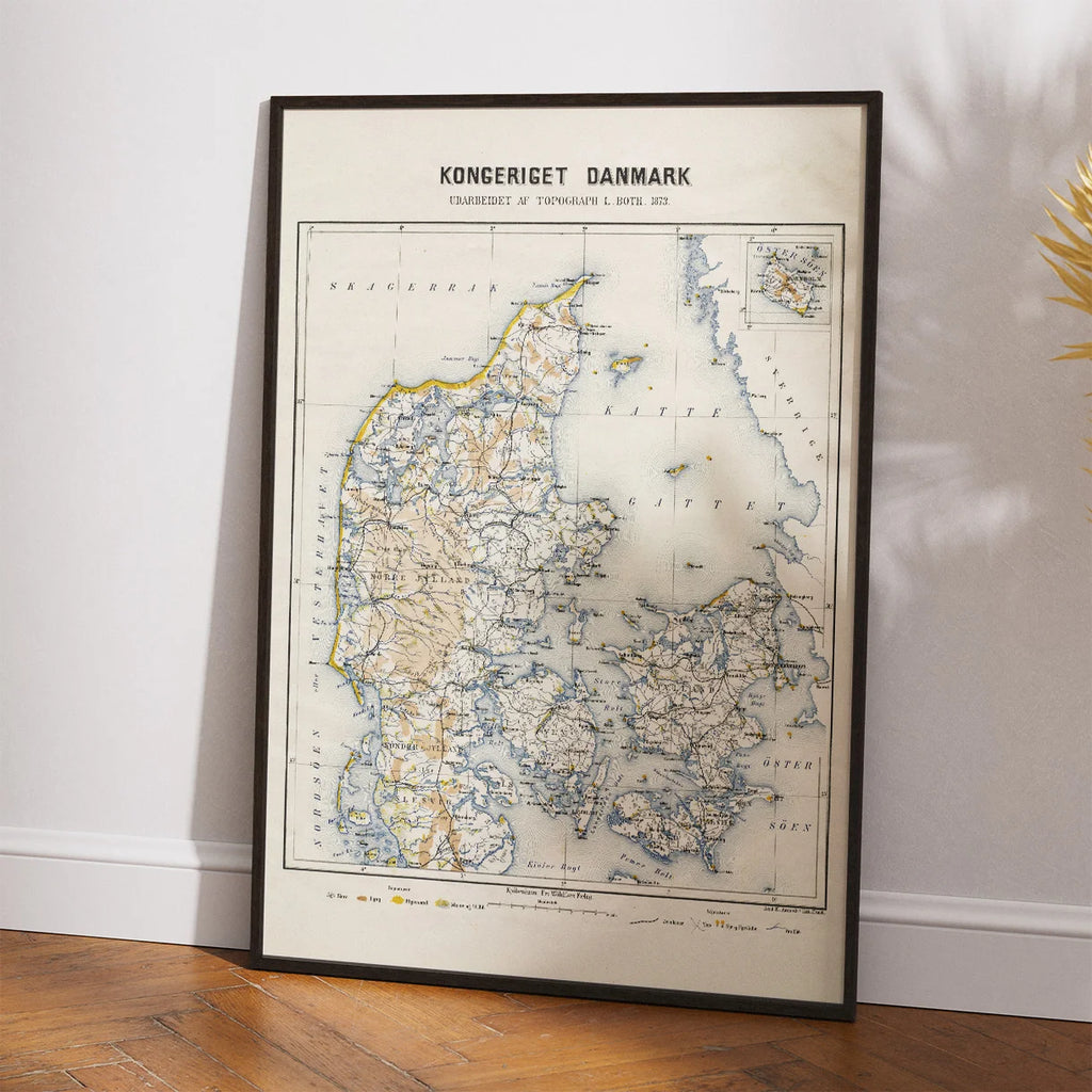Kongeriget Danmark 1873 - Topografisk kort – billede 2