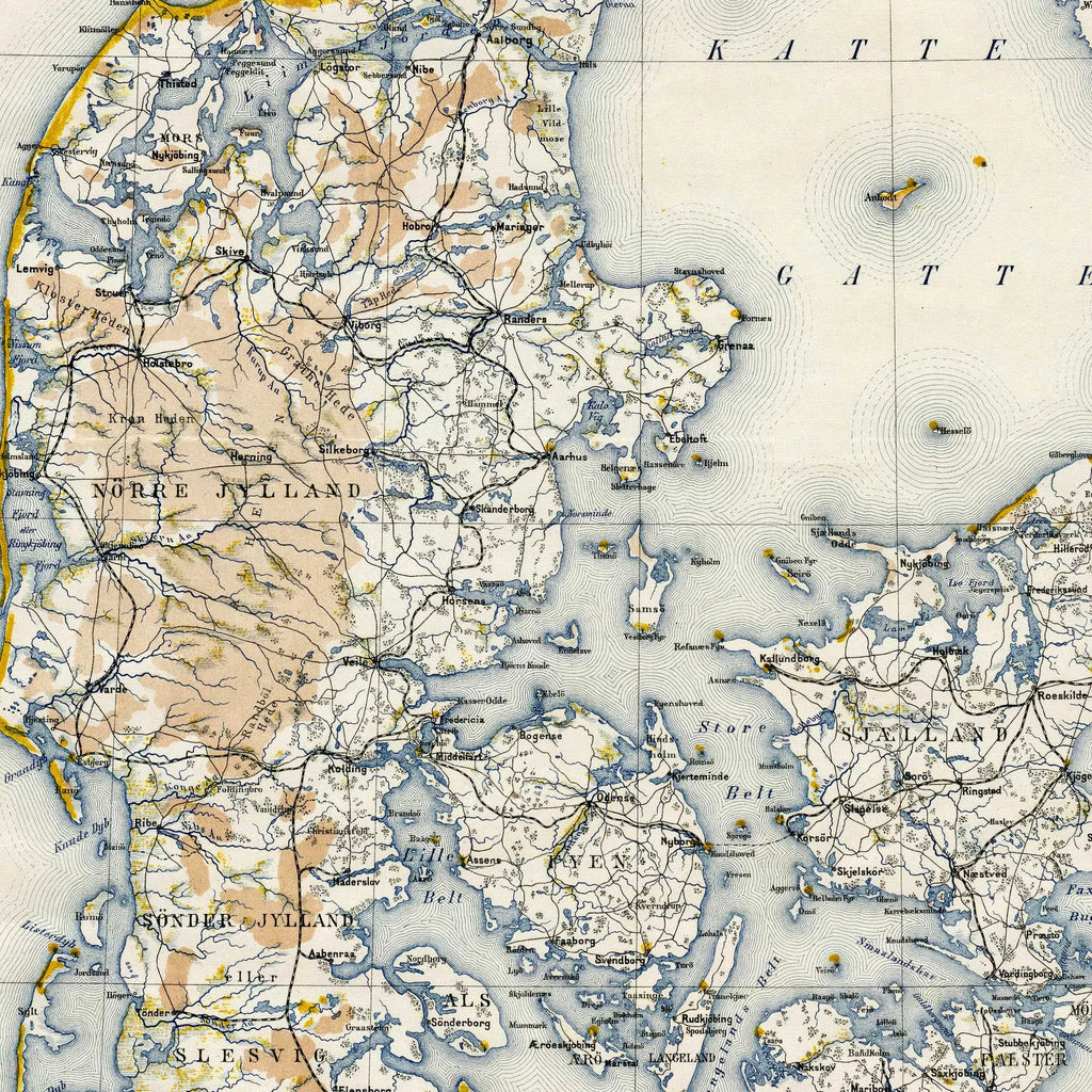 Kongeriget Danmark 1873 - Topografisk kort – billede 4