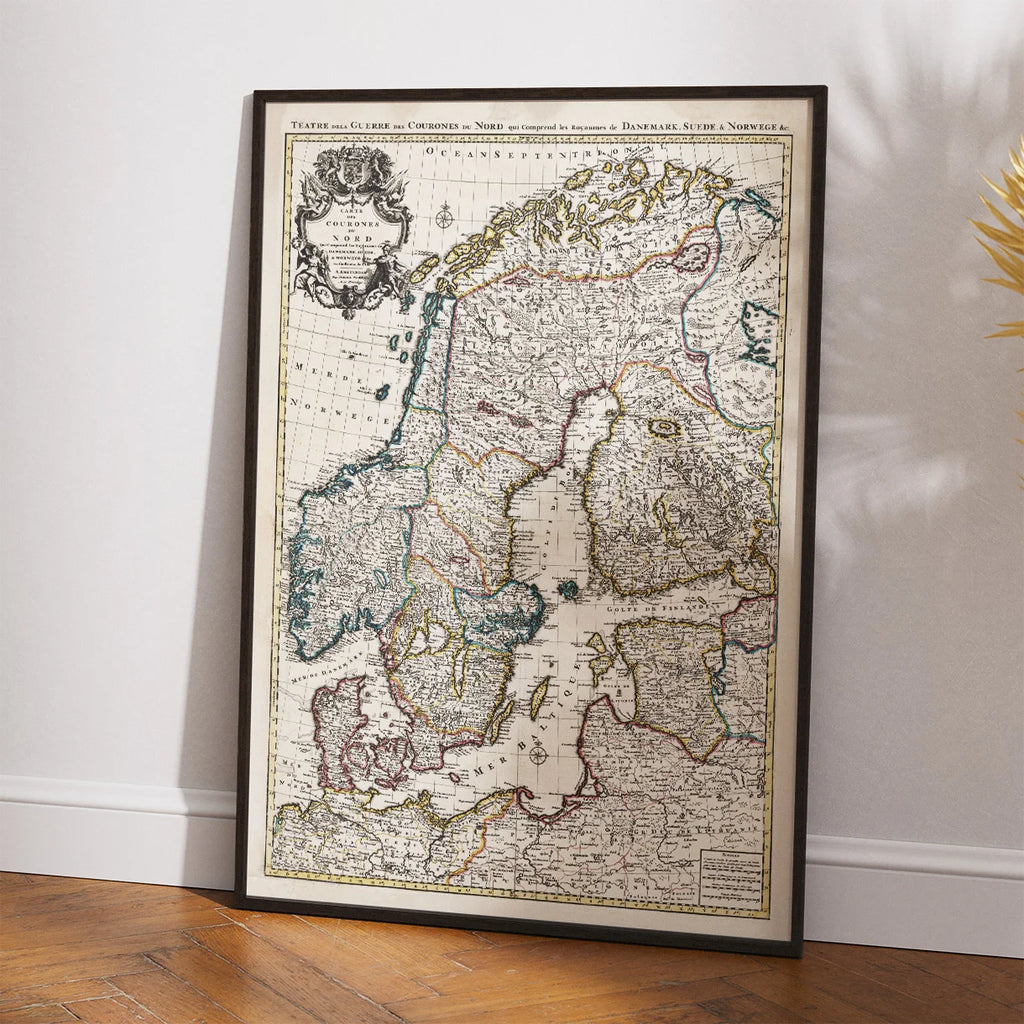 Carte des Courones du Nord 1720 - Skandinavien – billede 2