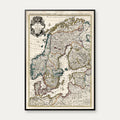 Carte des Courones du Nord 1720 - Skandinavien – billede 1