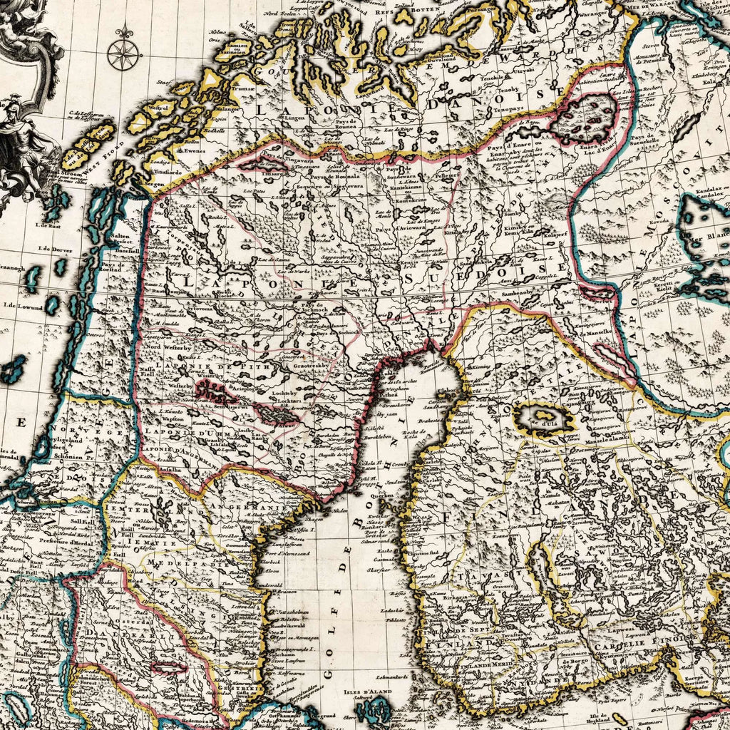 Carte des Courones du Nord 1720 - Skandinavien – billede 4