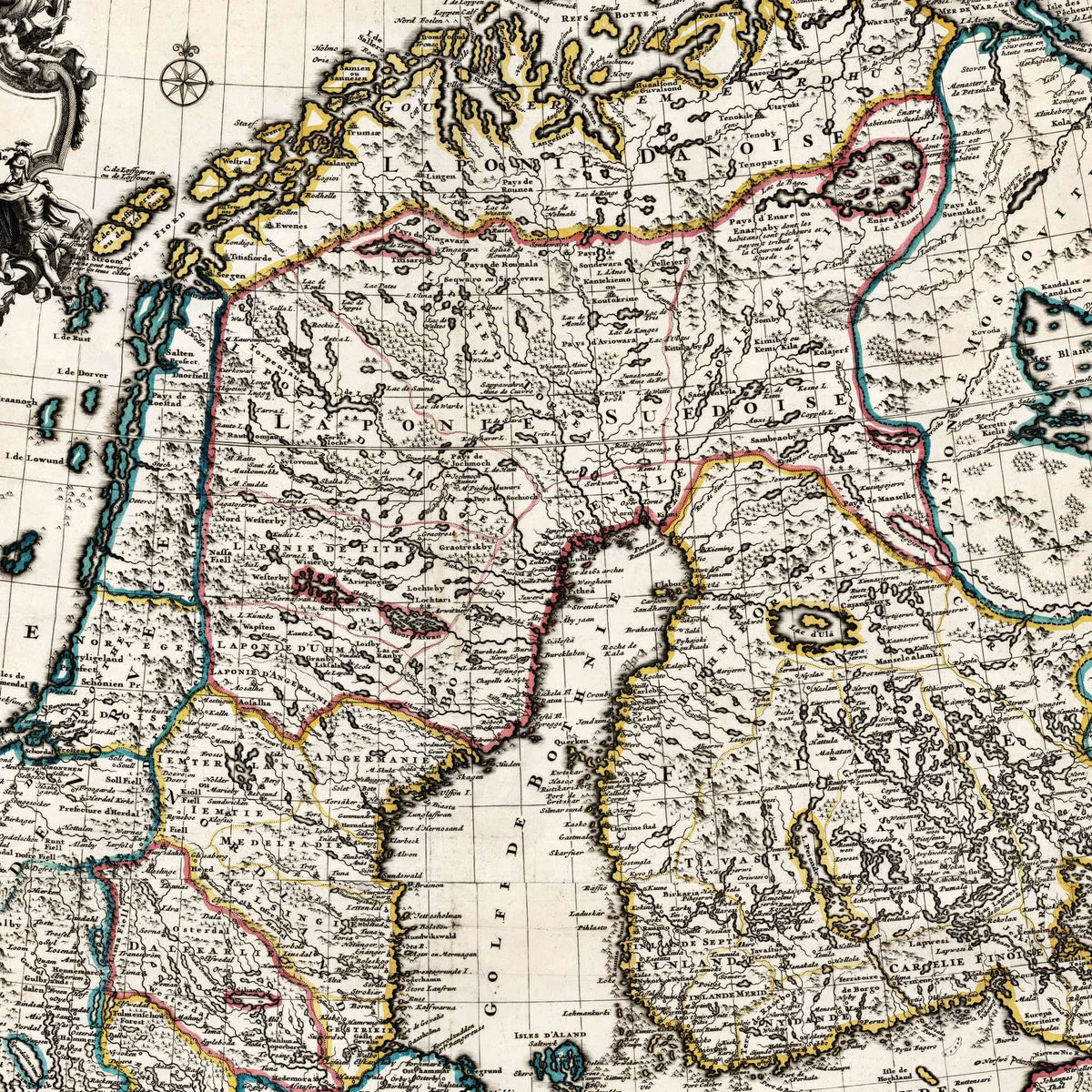 Carte des Courones du Nord 1720 - Skandinavien – billede 4