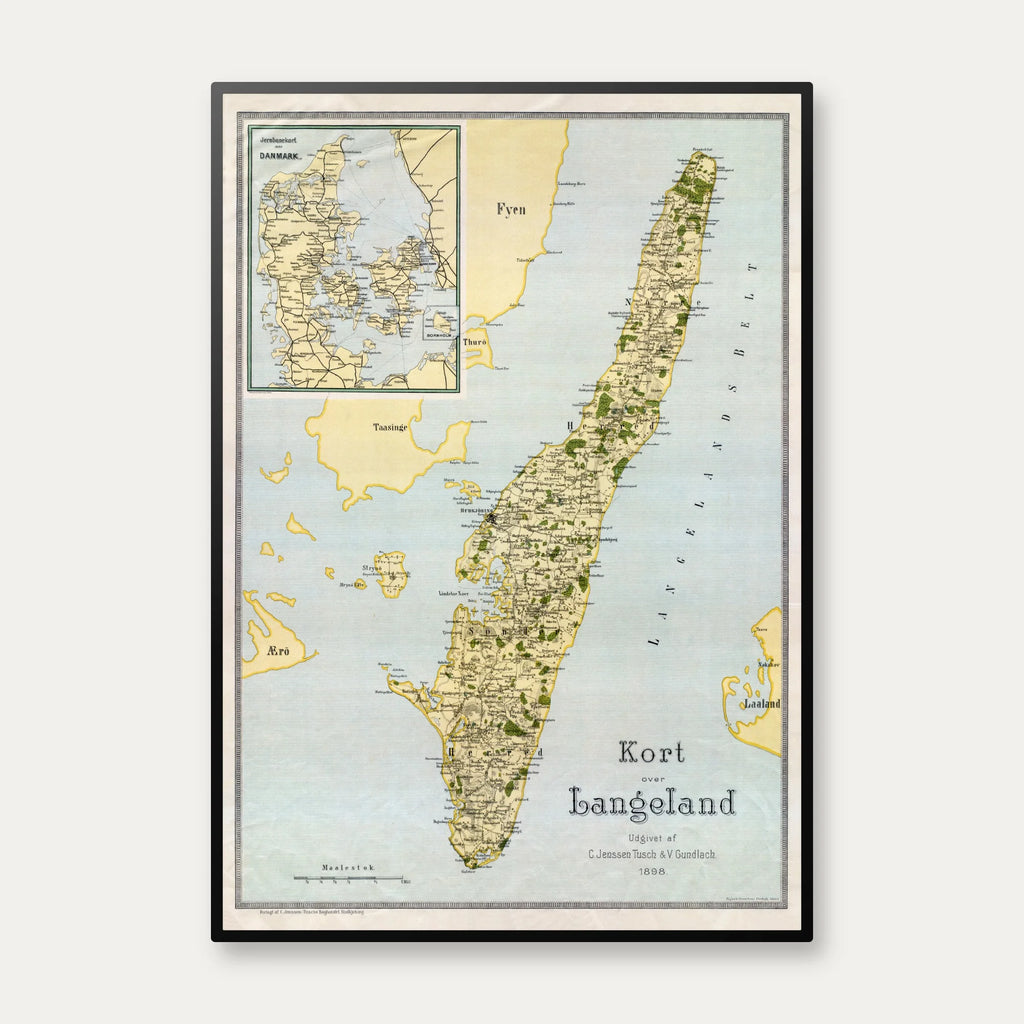 Langeland 1898 - Kort og plakat – billede 1