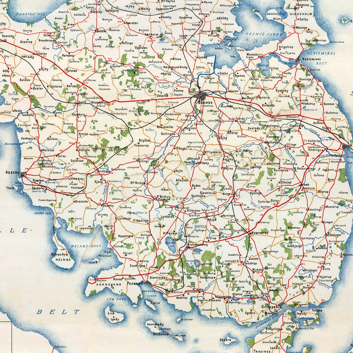 Fyn med omliggende Øer 1891 - Cykelkort – billede 4