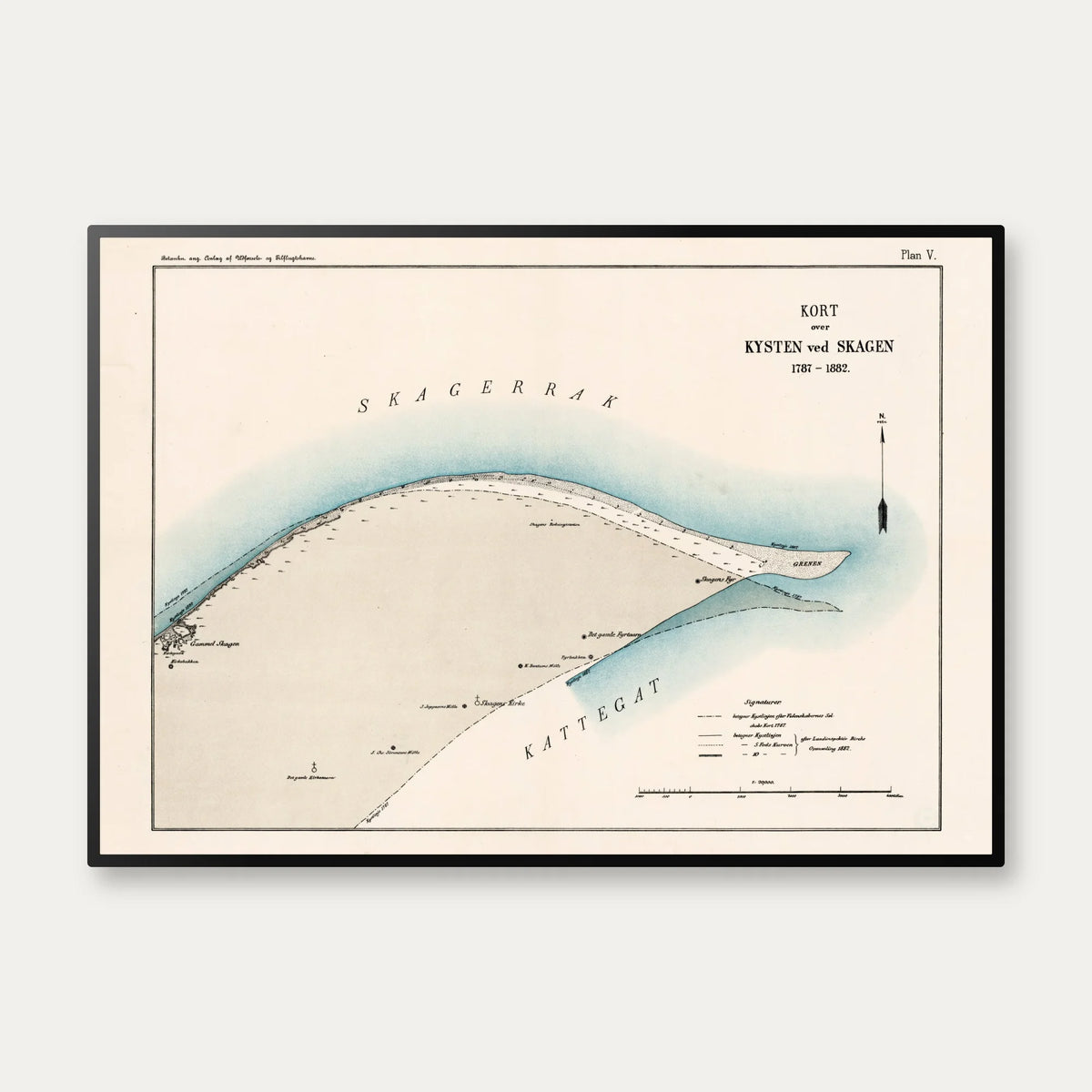 Kysten ved Skagen 1787-1882 - Grenen – billede 1