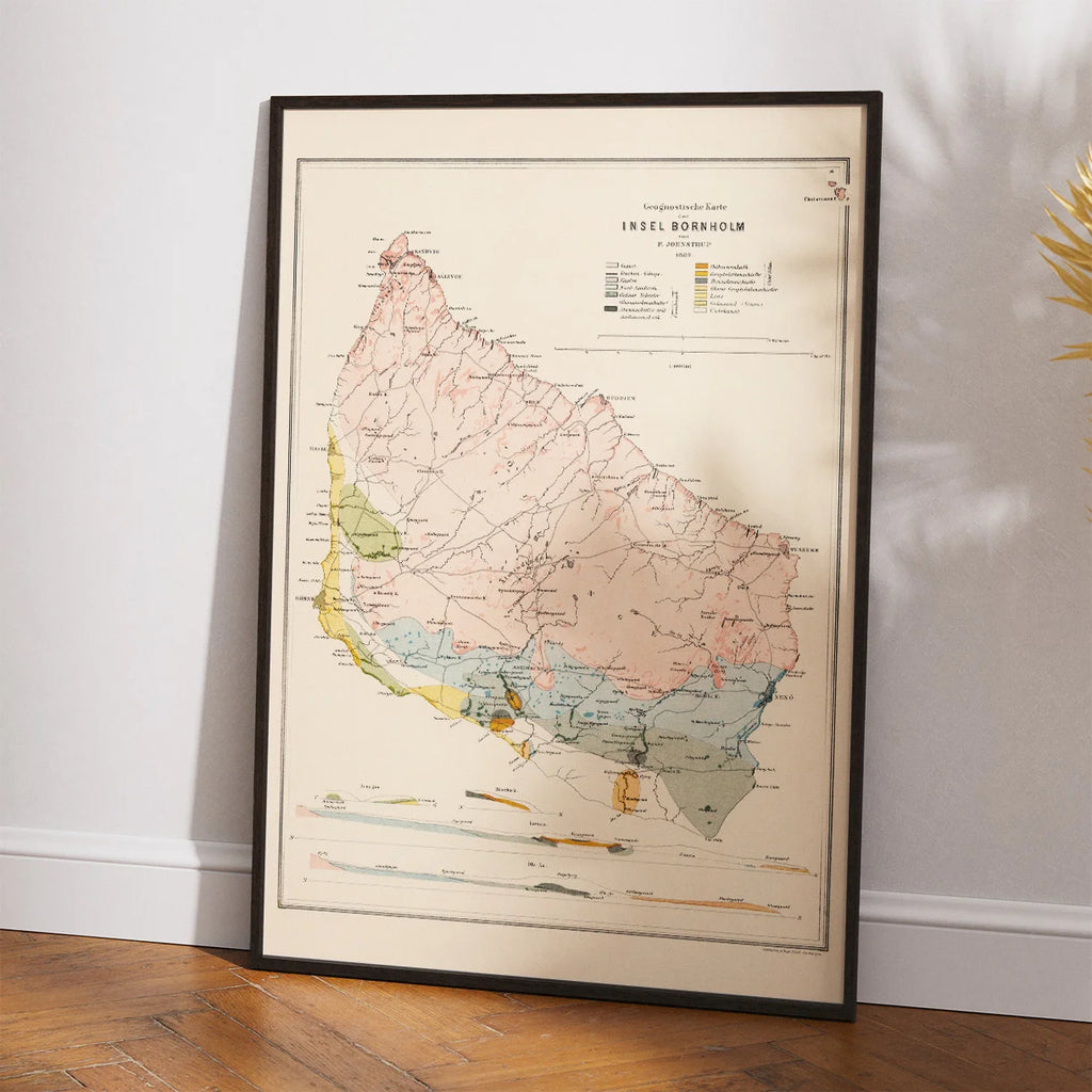 Geognostisk kort over Bornholm 1889 - Geologi – billede 2