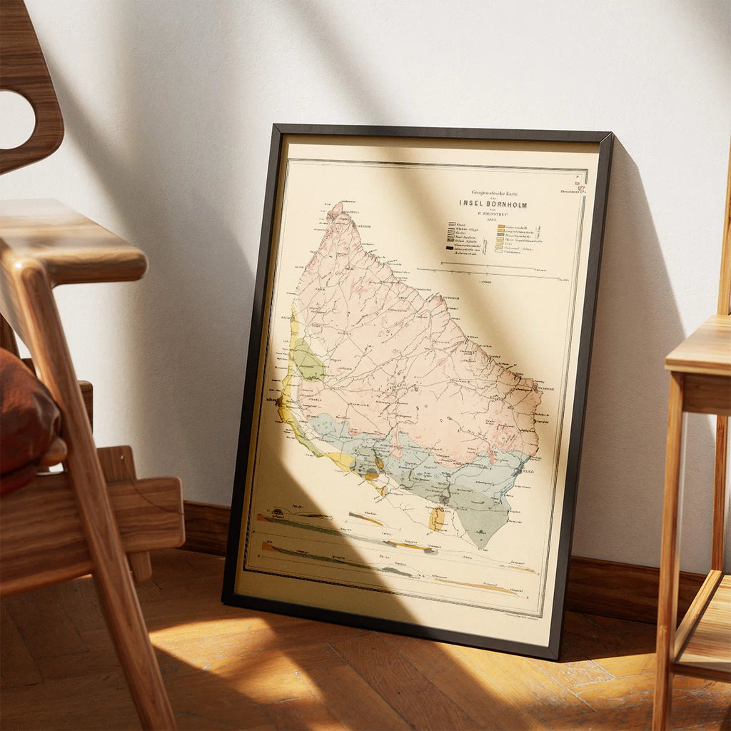 Geognostisk kort over Bornholm 1889 - Geologi – billede 3