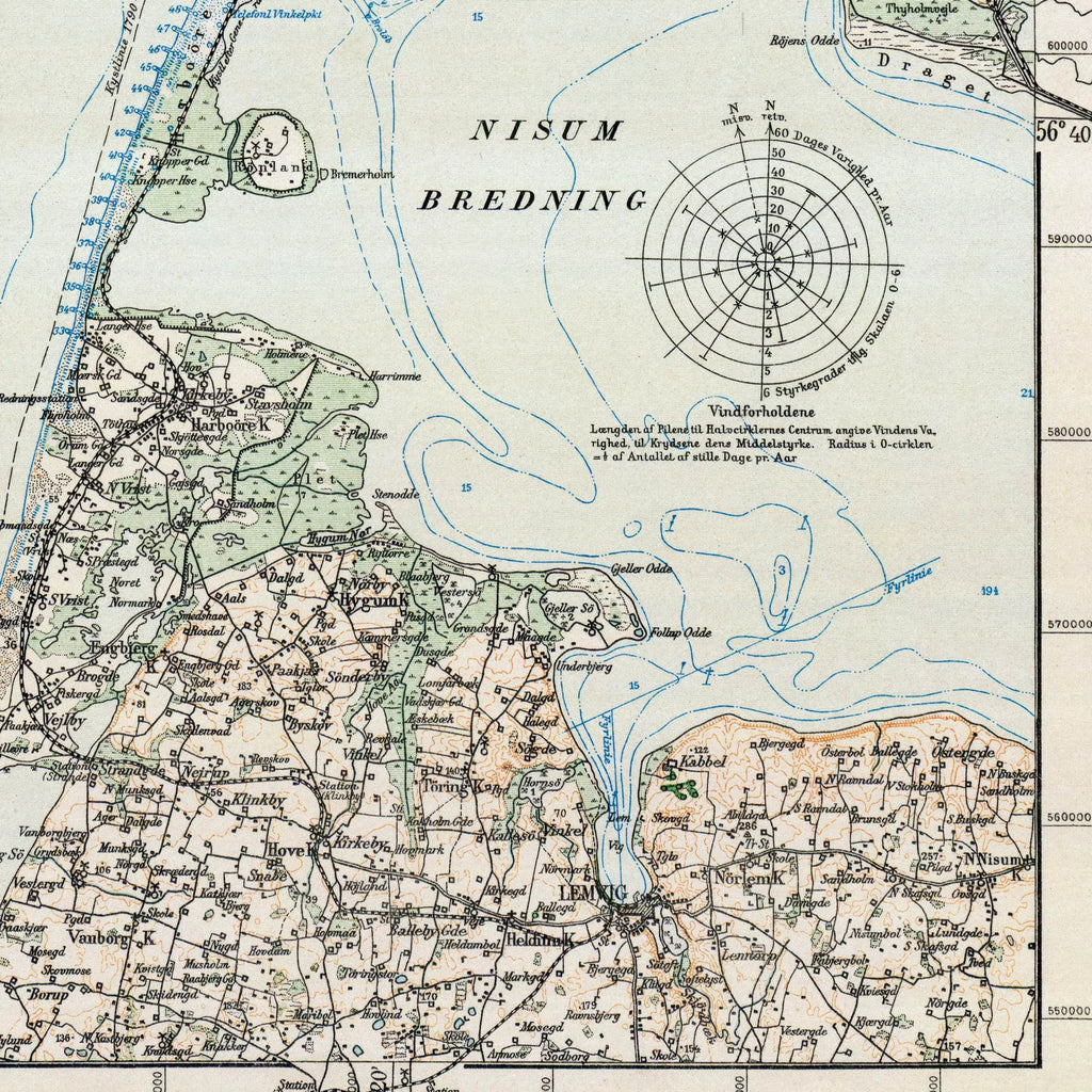 Jyllands Vestkyst 1900 - Kystsikring og topografi – billede 4