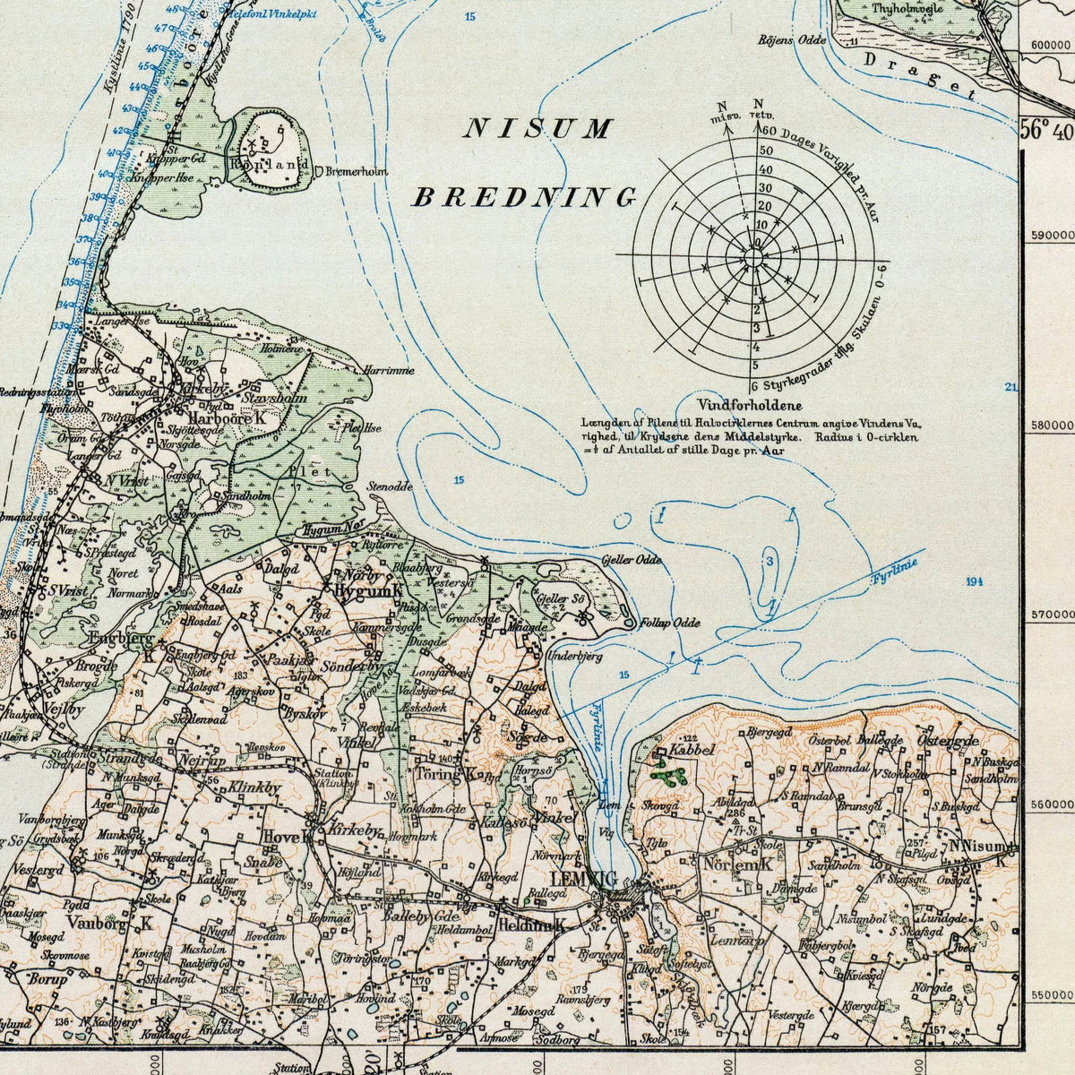 Jyllands Vestkyst 1900 - Kystsikring og topografi – billede 4