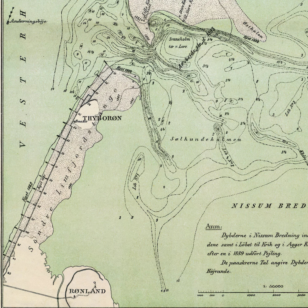 Thyborøn Kanal 1892 - Søkort – billede 4