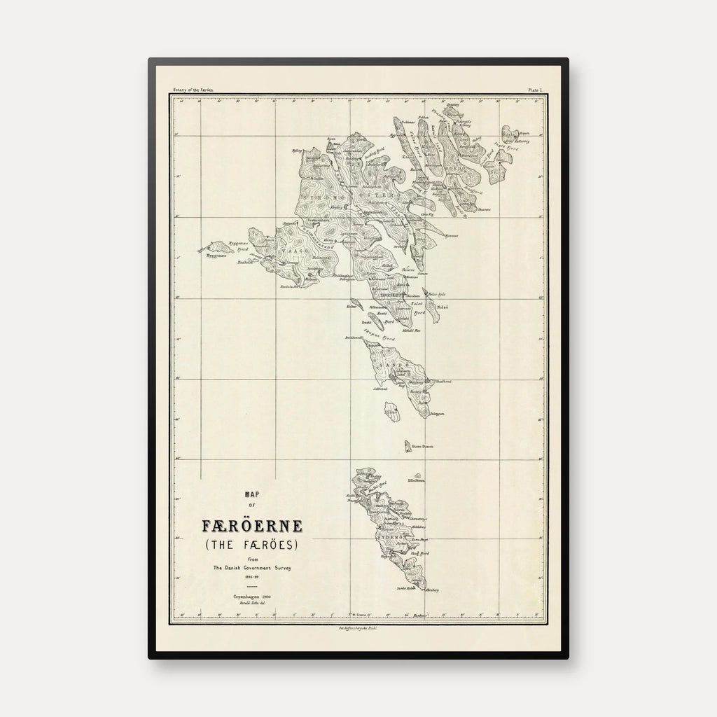 Færøerne 1900 - Topografisk kort – billede 1