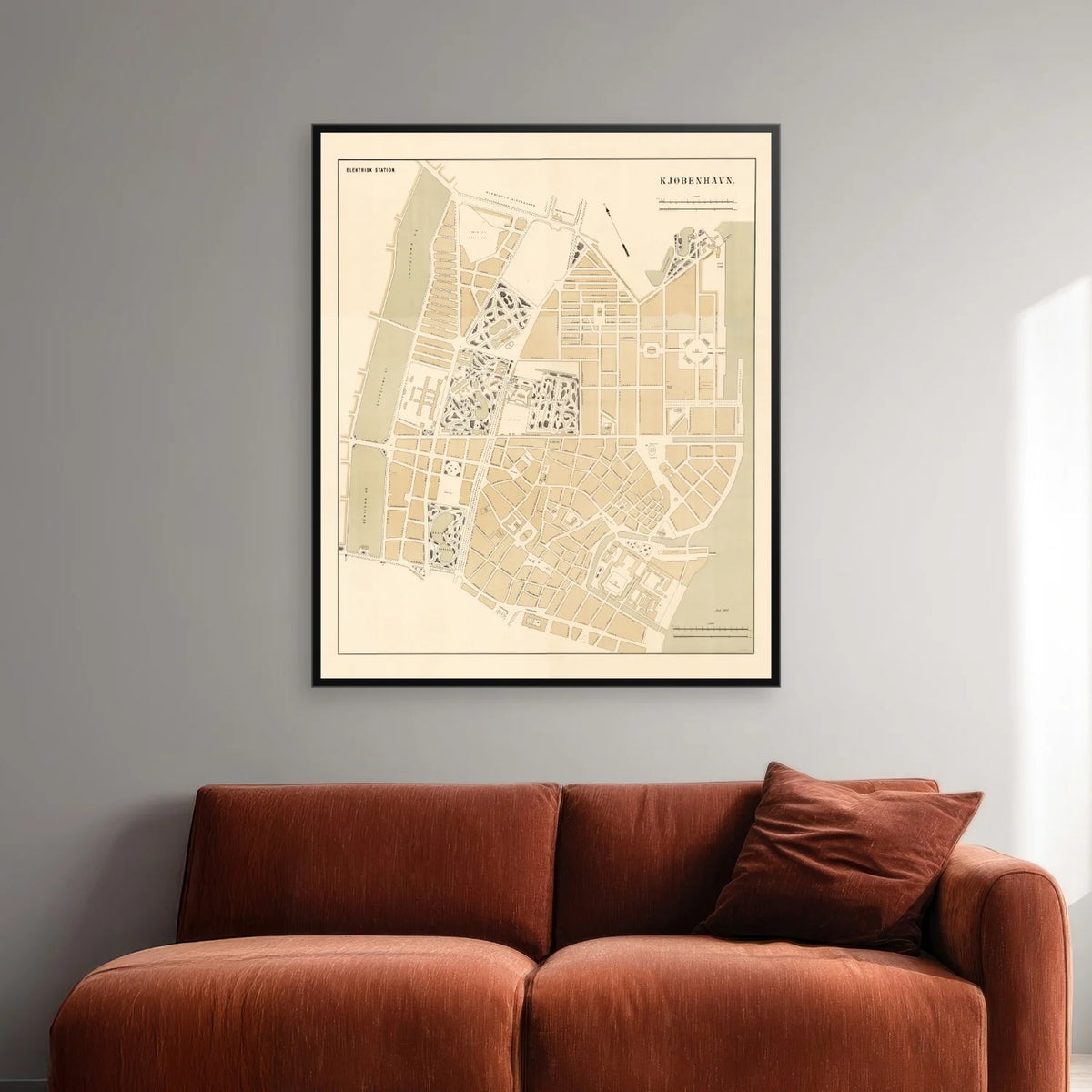 Bykort over København 1897 - 50×60 cm – billede 2