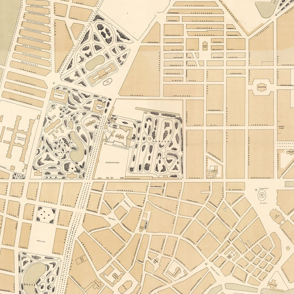 Bykort over København 1897 - 50×60 cm – billede 4