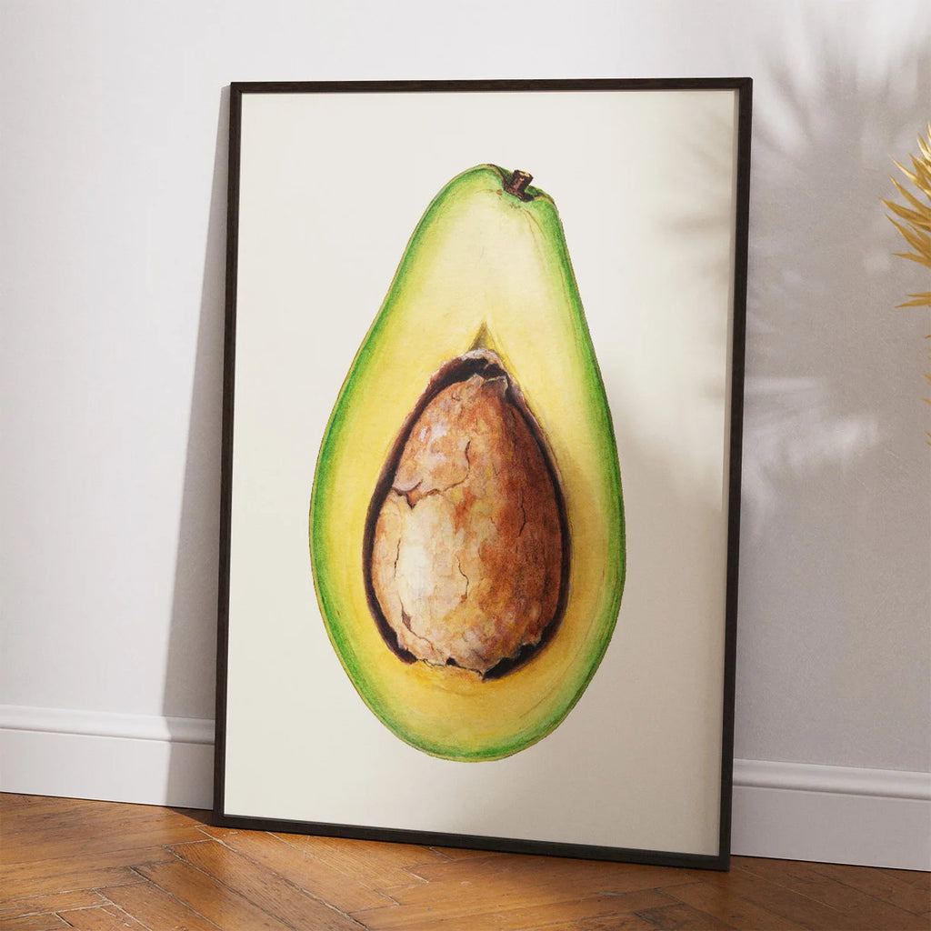 Avocado - botanisk akvarel – billede 2
