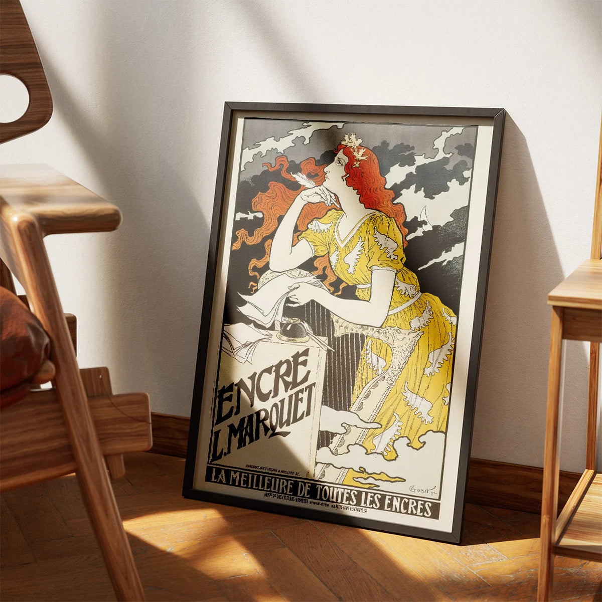Encre L. Marquet 1892 - Art Nouveau plakat – billede 3