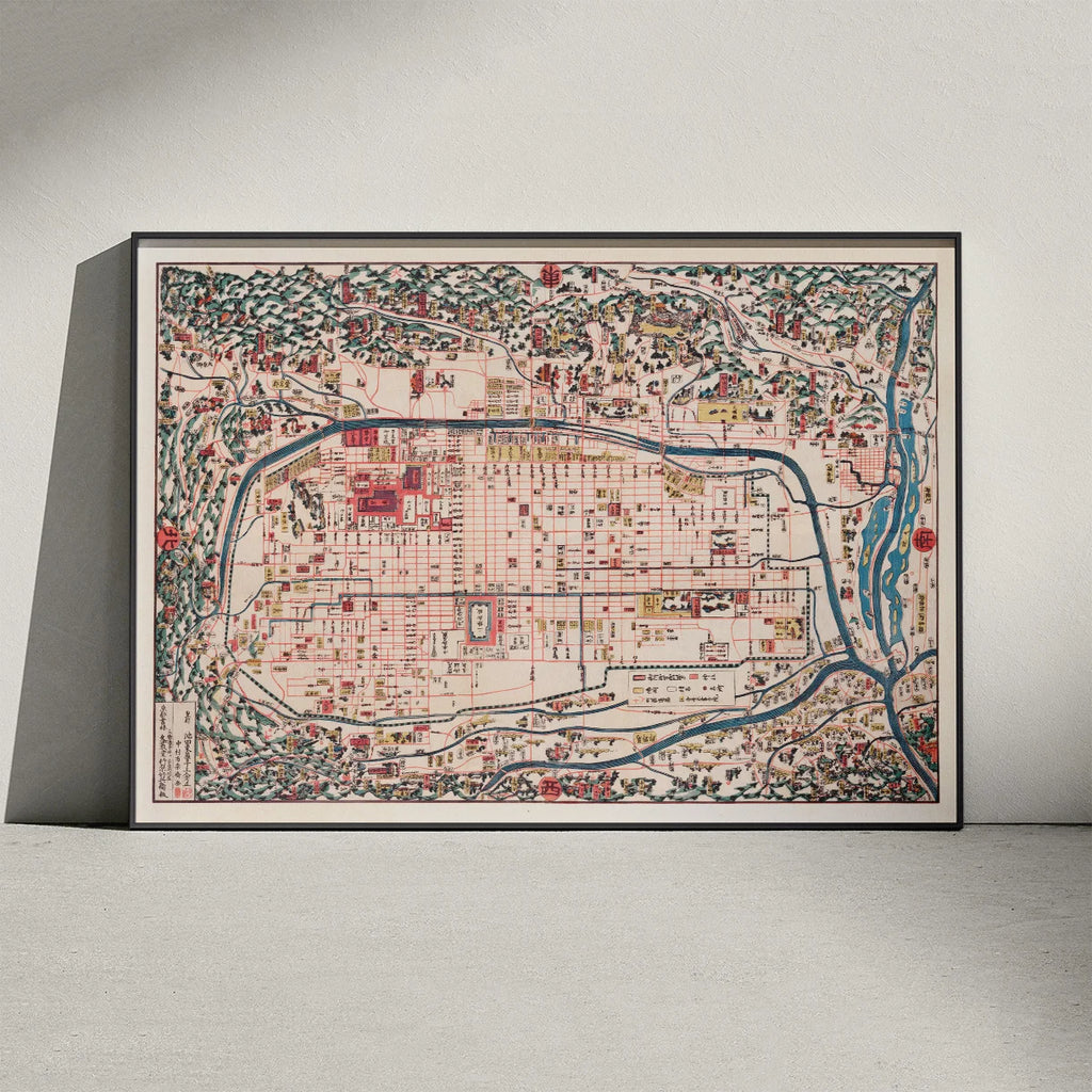 Kort over Kyoto, Japan - 1863 – billede 2