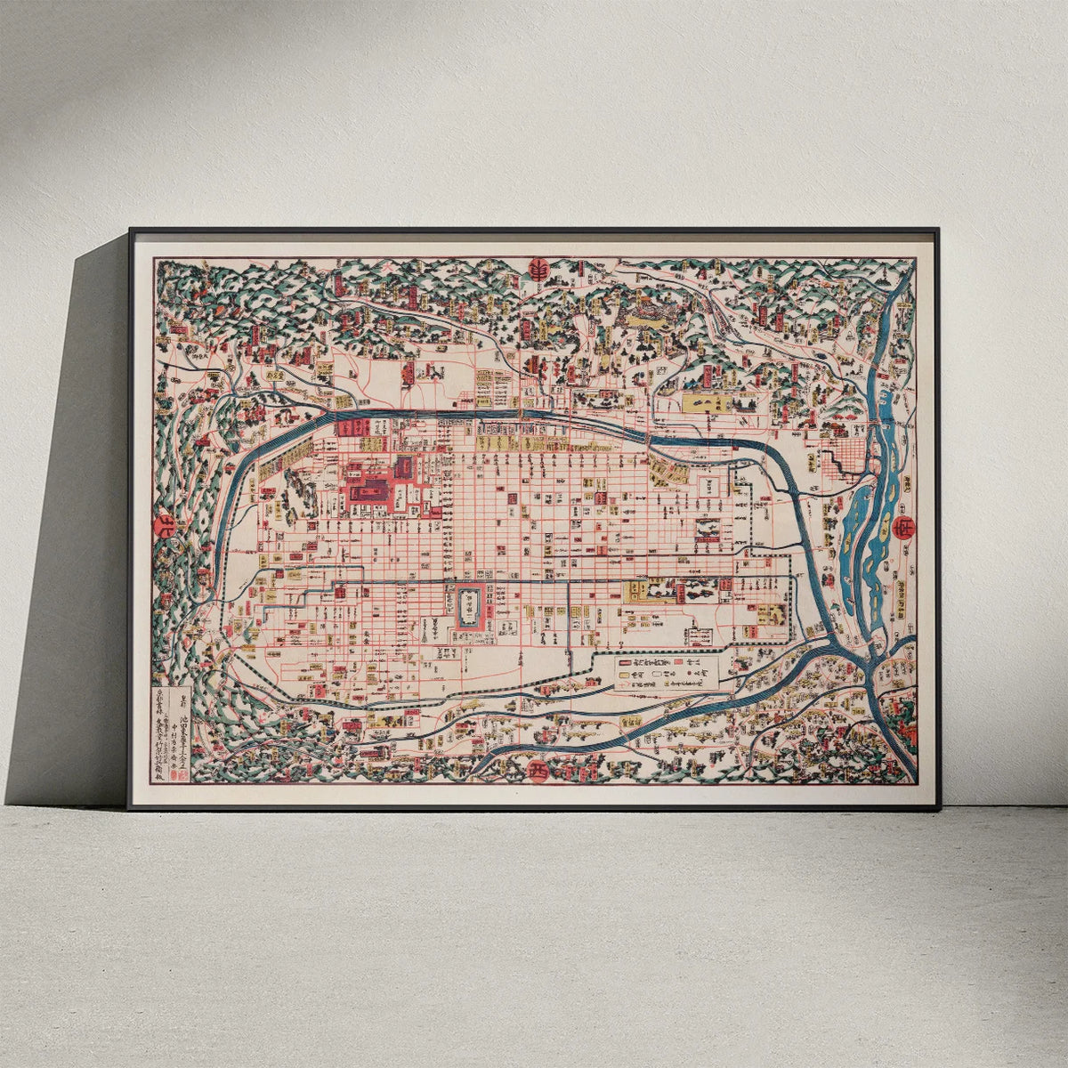 Kort over Kyoto, Japan - 1863 – billede 2