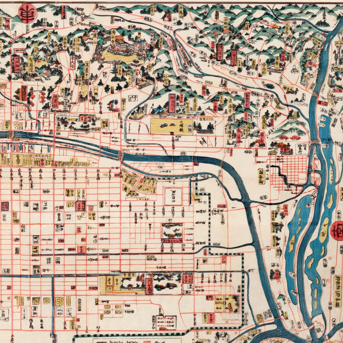 Kort over Kyoto, Japan - 1863 – billede 3