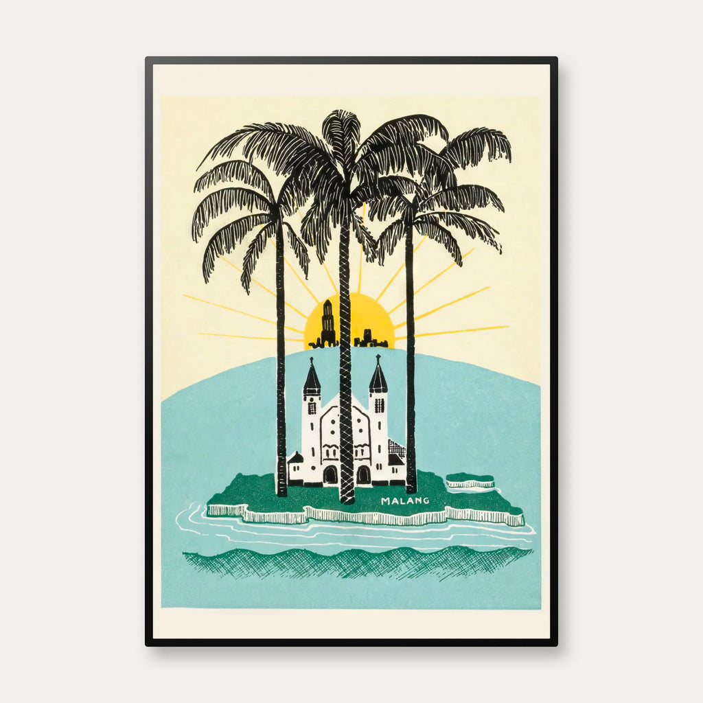 Malang Ø - vintage tropeplakat – billede 1