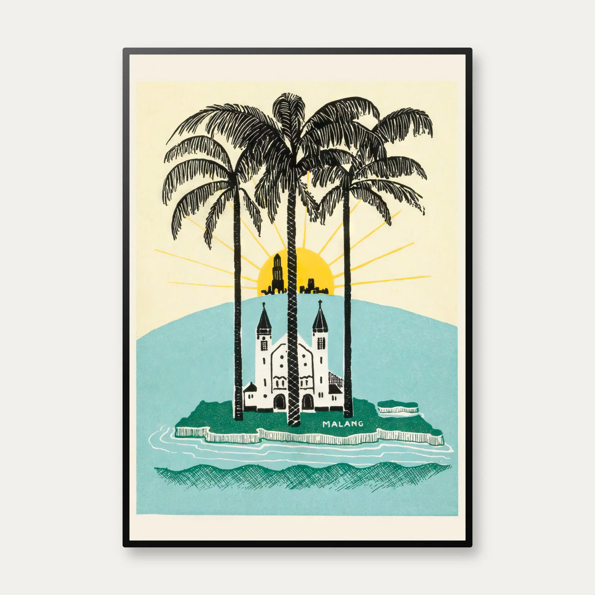 Malang Ø - vintage tropeplakat – billede 1