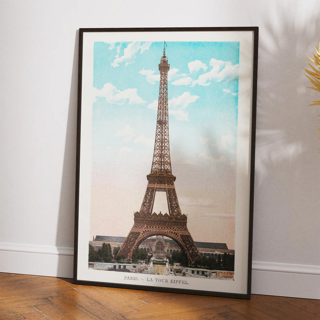 Eiffeltårnet i Paris - vintage plakat – billede 2