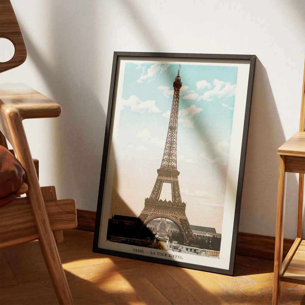 Eiffeltårnet i Paris - vintage plakat – billede 3