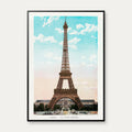 Eiffeltårnet i Paris - vintage plakat – billede 1