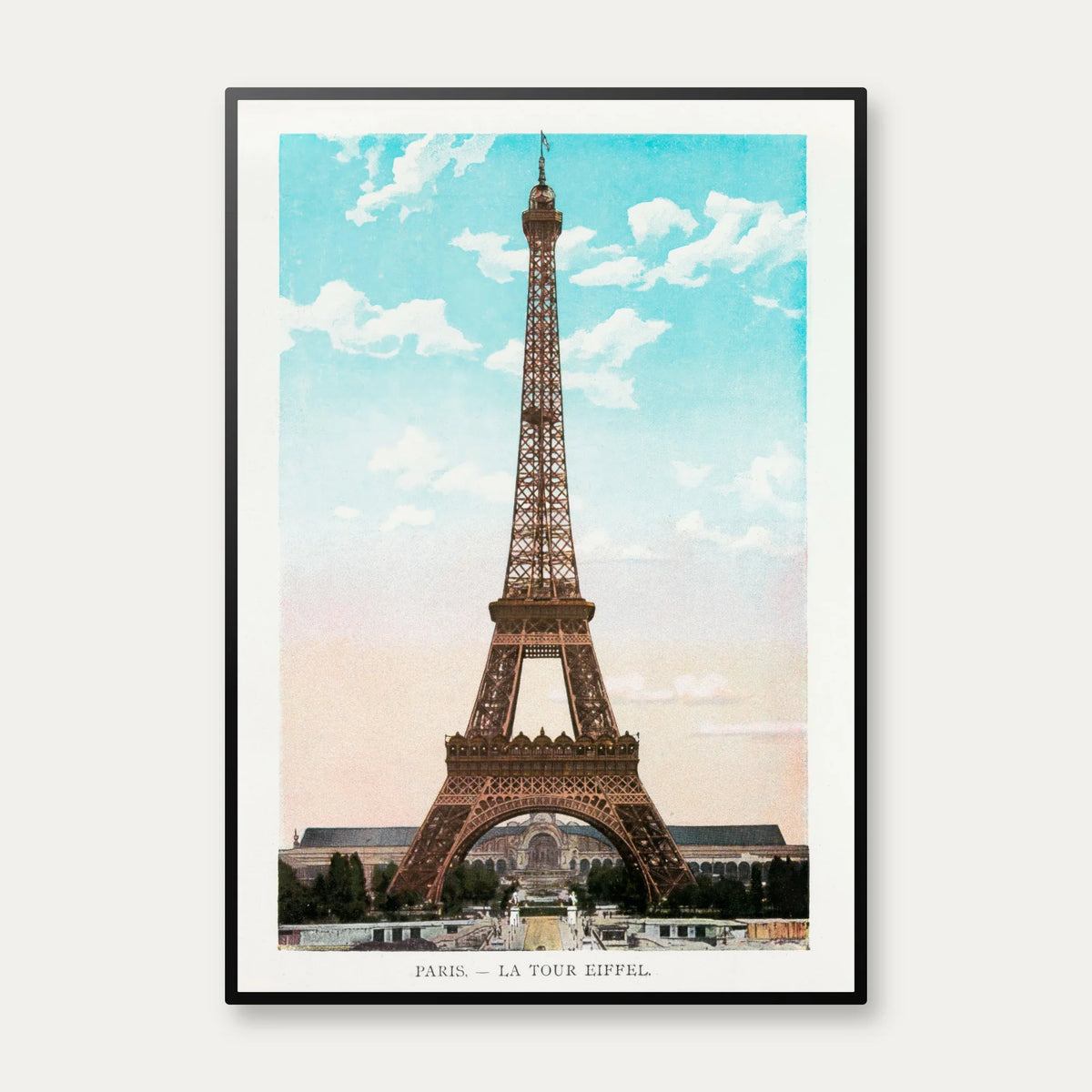 Eiffeltårnet i Paris - vintage plakat – billede 1